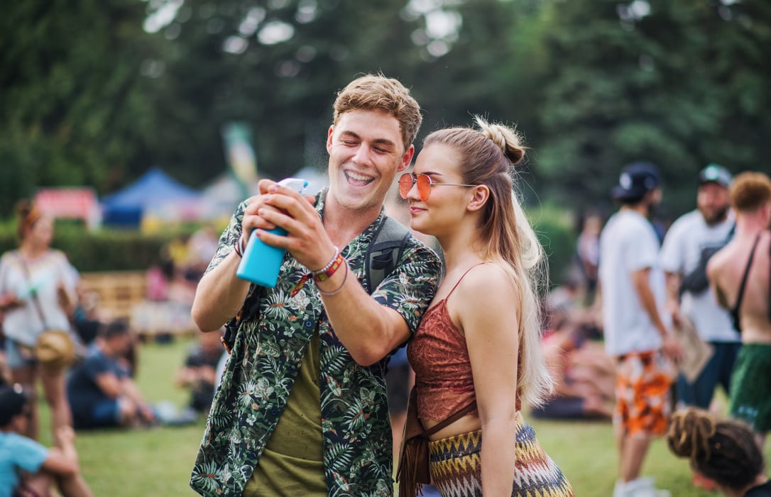 Couple at Summer Festival